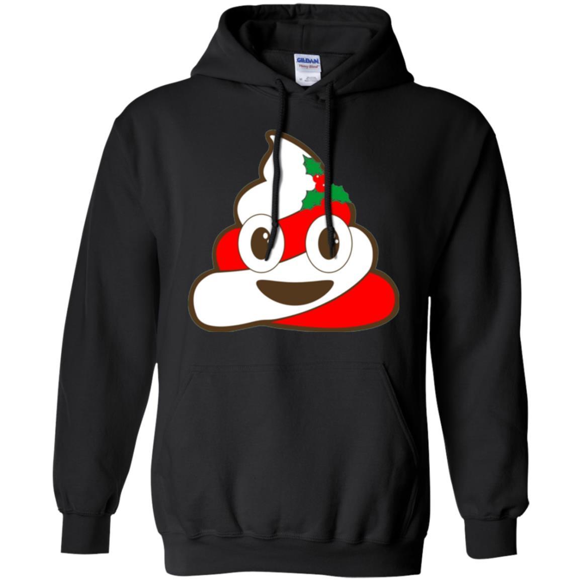 Funny Christmas T-shirt Poop Emojis Christmas Black