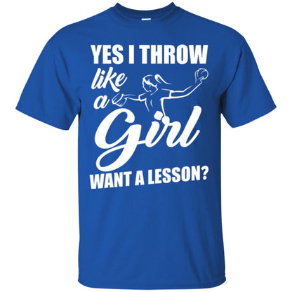 Softball T-shirt Yes I Throw Like A Girl Want A Lesson Royal