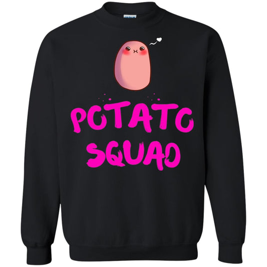 Cute Potato Squad T-shirt I Love Potato Black
