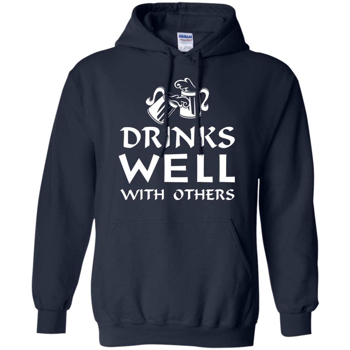 Drinks Well With Others St. Patrick_s Day T-shirt Navy