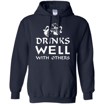 Drinks Well With Others St. Patrick_s Day T-shirt Navy