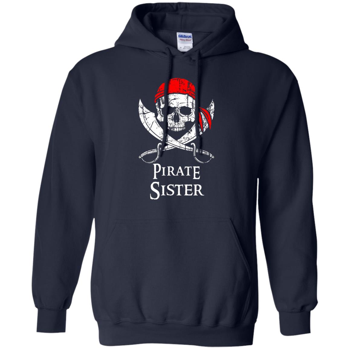 Family T-shirt Pirate Sister Jolly Roger Skull Crossbones Navy