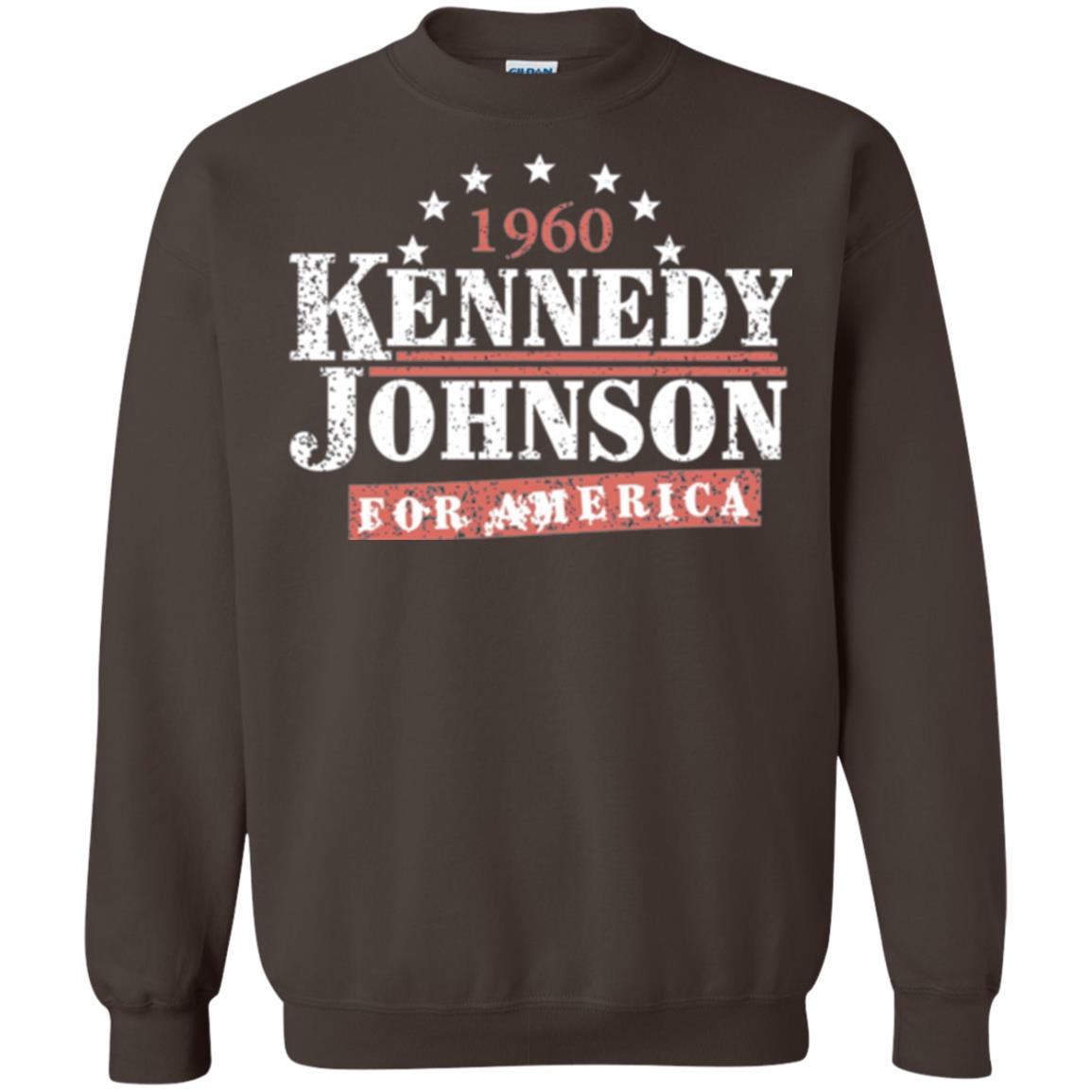 Presidential Campaign T-shirt Vintage Kennedy Johnson 1960 Dark Chocolate