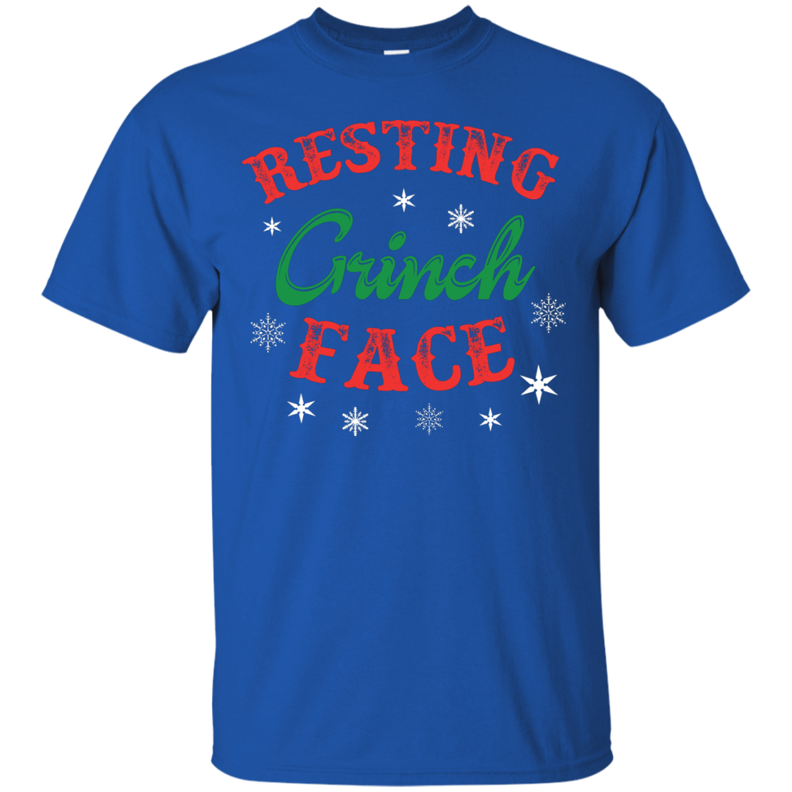 Christmas T-Shirt Resting Grinch Face Royal