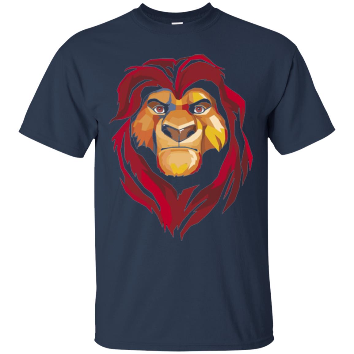 Cartoon Lover T-shirt Lion King Mufasa Geometrics Graphic Navy