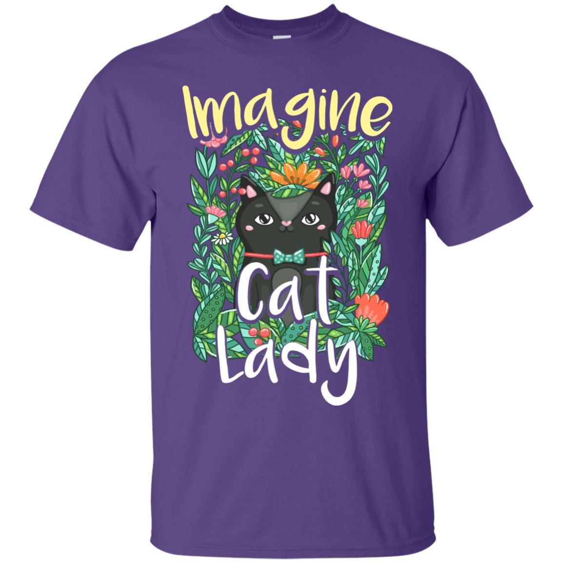 Imagine Cat Lady Cat Lover Shirt Purple