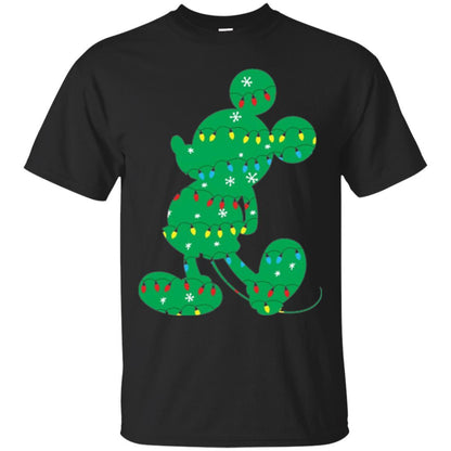 Christmas T-shirt Disney Mickey Mouse Fairy Lights Black