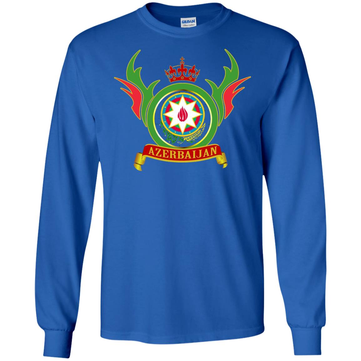 Azerbaijan Arms Coat Flag T-shirt Royal