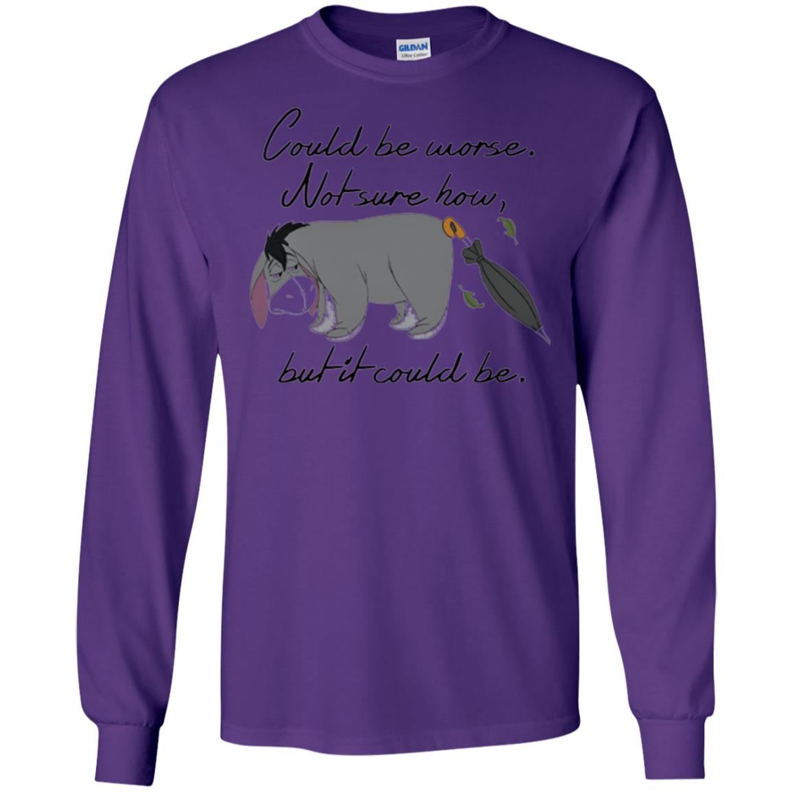 Cartoon T-shirt Could Be Worse Not Sure How But It Could Be Purple