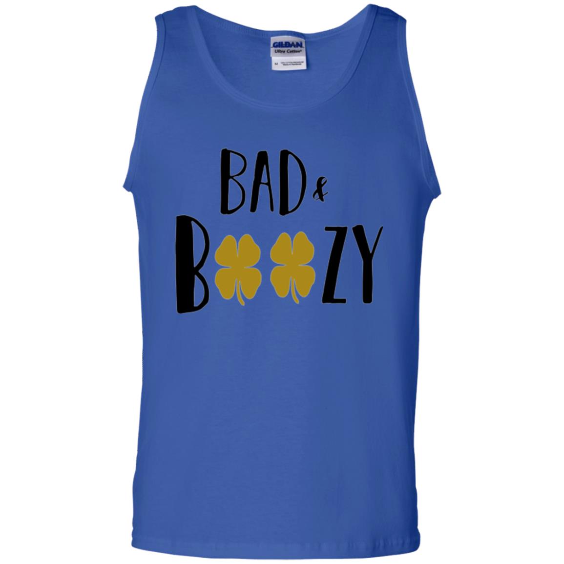 Bad And Boozy Funny Saint Patrick Day Drinking T-shirt Royal