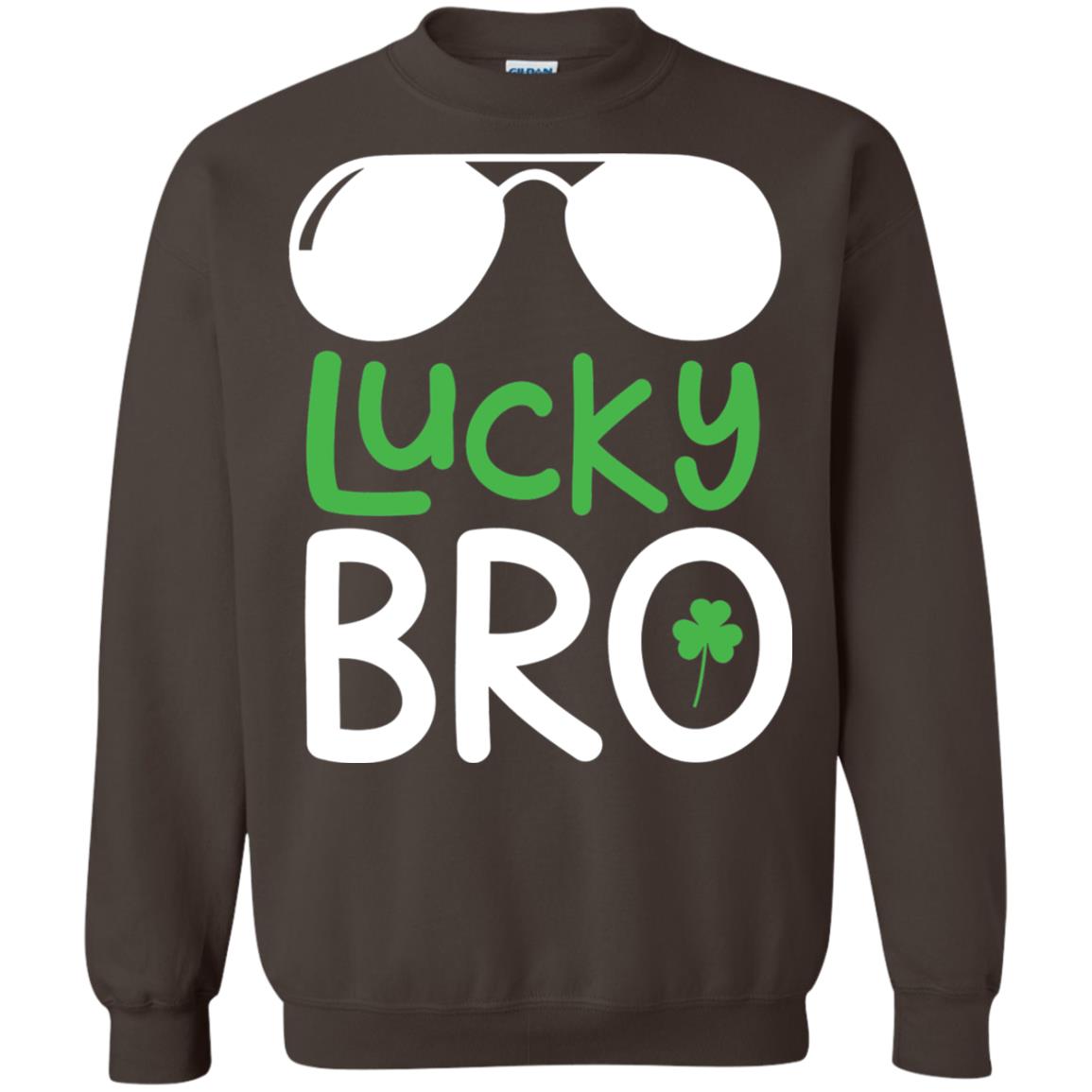 Lucky Bro St. Patrick_s Day T-shirt Dark Chocolate