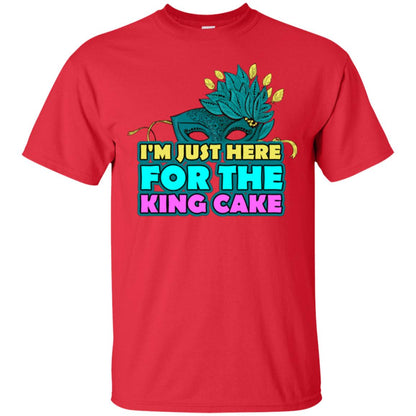 Mardi Gras T-shirt I'm Just Here For The King Cake Red