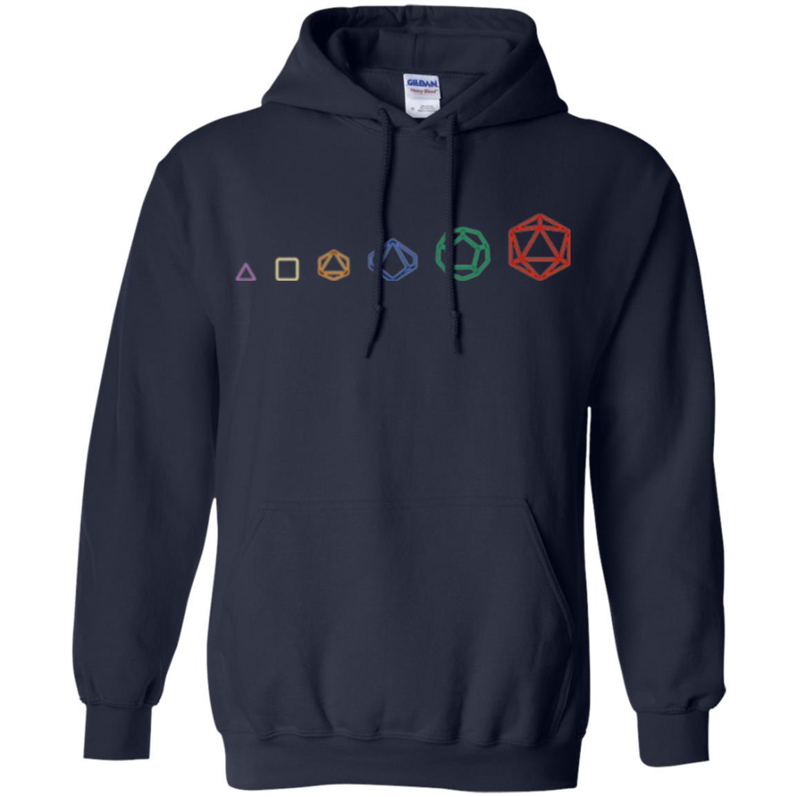 Gamer T-shirt D20 Dice Evolution Role T-shirt Navy