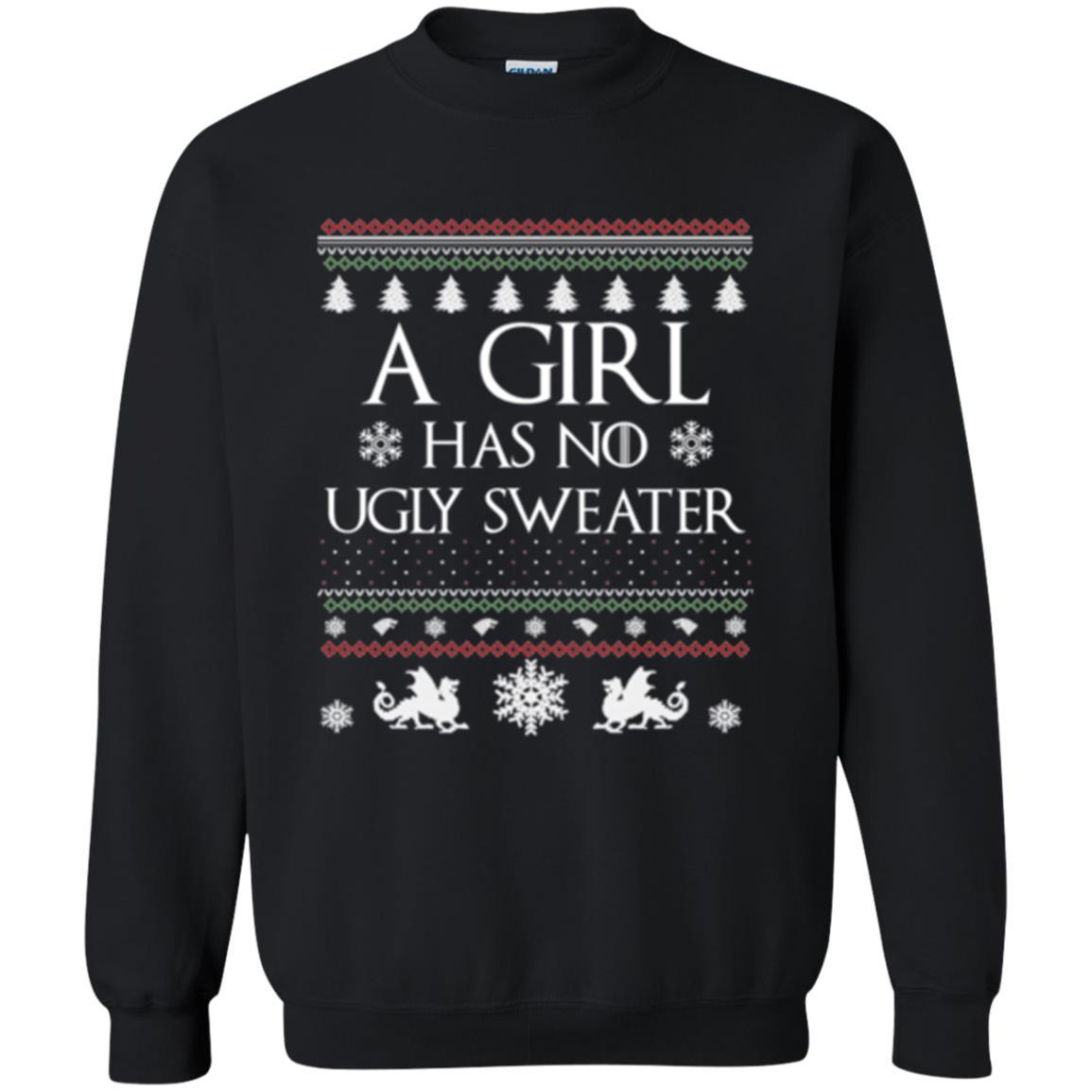 Christmas T-shirt Girl Has No Ugly Sweater Black
