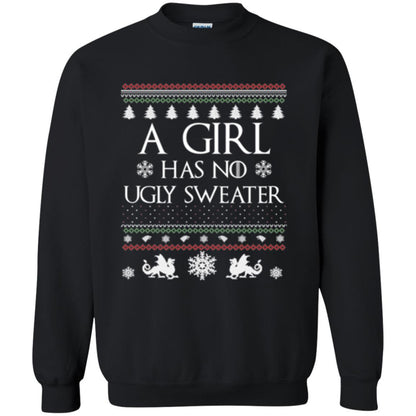 Christmas T-shirt Girl Has No Ugly Sweater Black