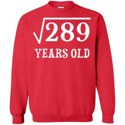 Brithday T-shirt Square Root Of 289 Red