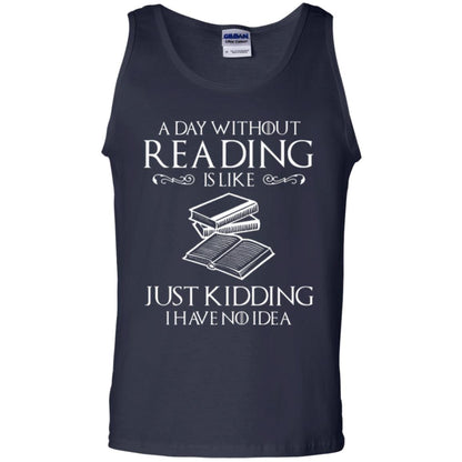 Book Lovers T-shirt A Day Without Reading Navy