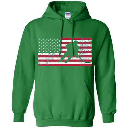 Hockey T-shirt American Flag Usa Patriotic Ice Skating Irish Green