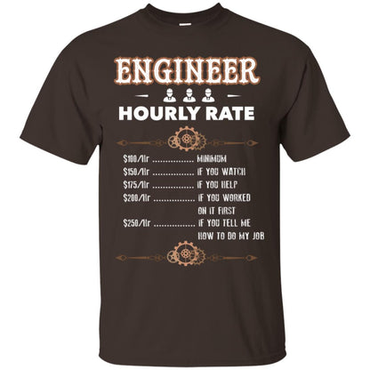 Engineer Hourly Rate Shirt For Mens Or Womens Dark Chocolate