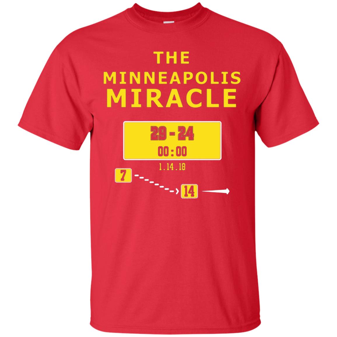 Football Lover T-shirt The Minneapolis Miracle Red