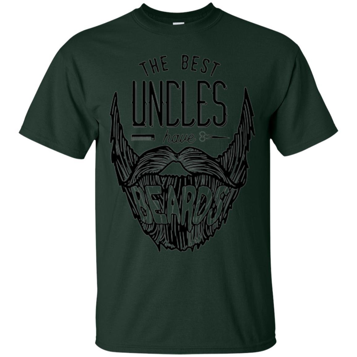 Funny Uncle T-shirt The Best Uncles Have Beards Forest Green