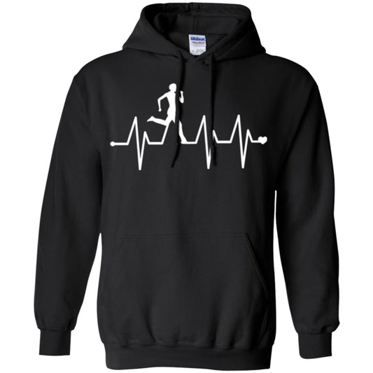 Running T-shirt Athletics Heartbeat Pulse Black