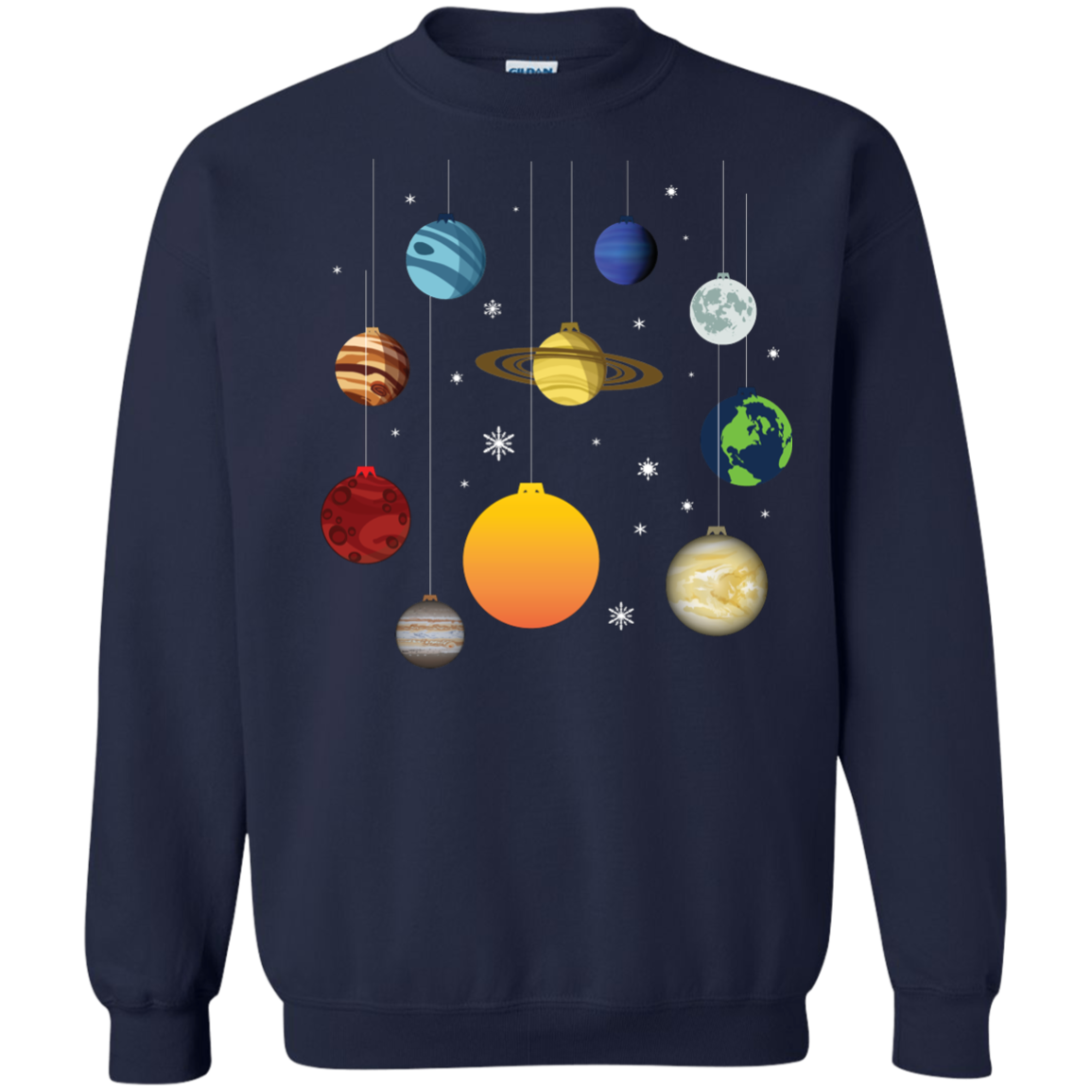 Christmas T-shirt Joy To Universe Christmas Navy