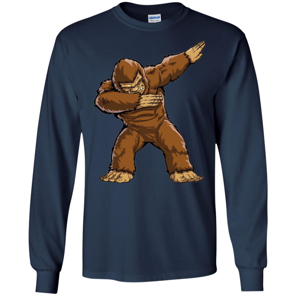 Monkey T-shirt Bigfoot Sasquatch Dabbing Navy