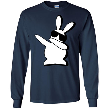 Dabbing Hip Hop Bunny Easter Shirt Navy