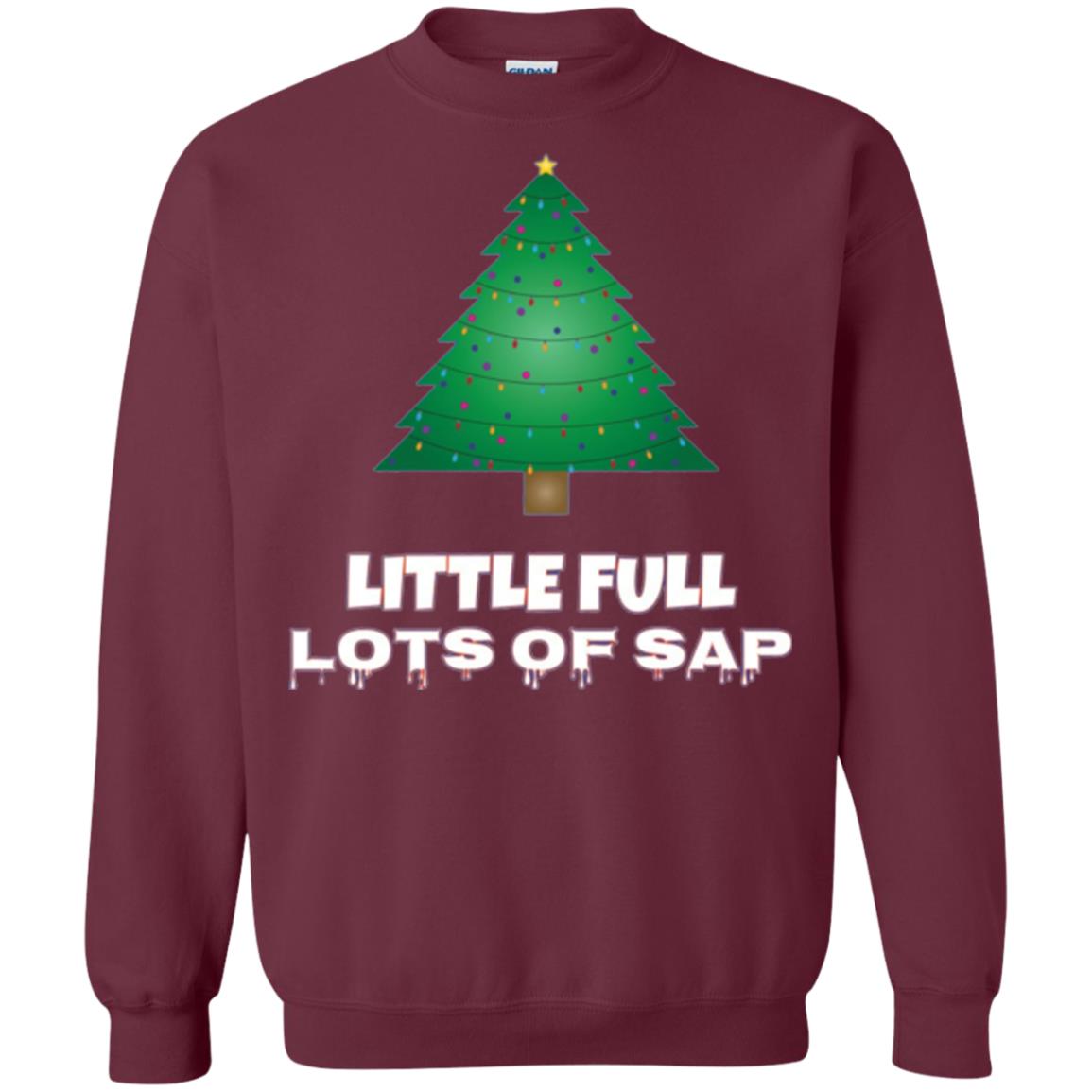 Christmas T-shirt Little Full Lots Of Sap Maroon