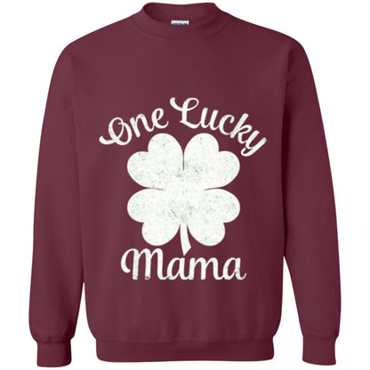 One Lucky Shamrock Mama St. Patrick's Day T-shirt Maroon