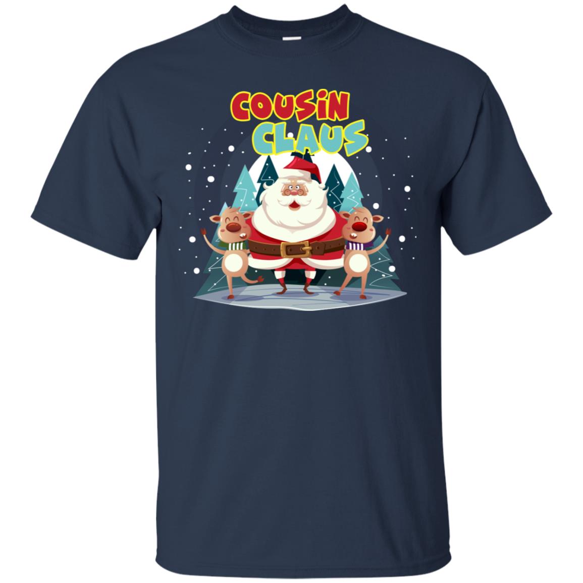 Cousin Claus Matching Family X-mas Gift Shirt Navy
