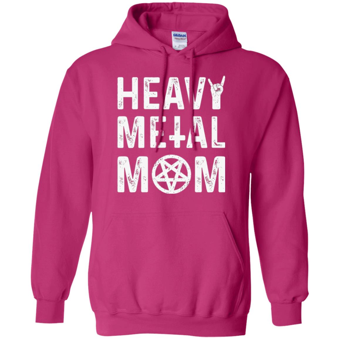 Heavy Metal Mom Vintage Band Music Concert Mother T-shirt Heliconia