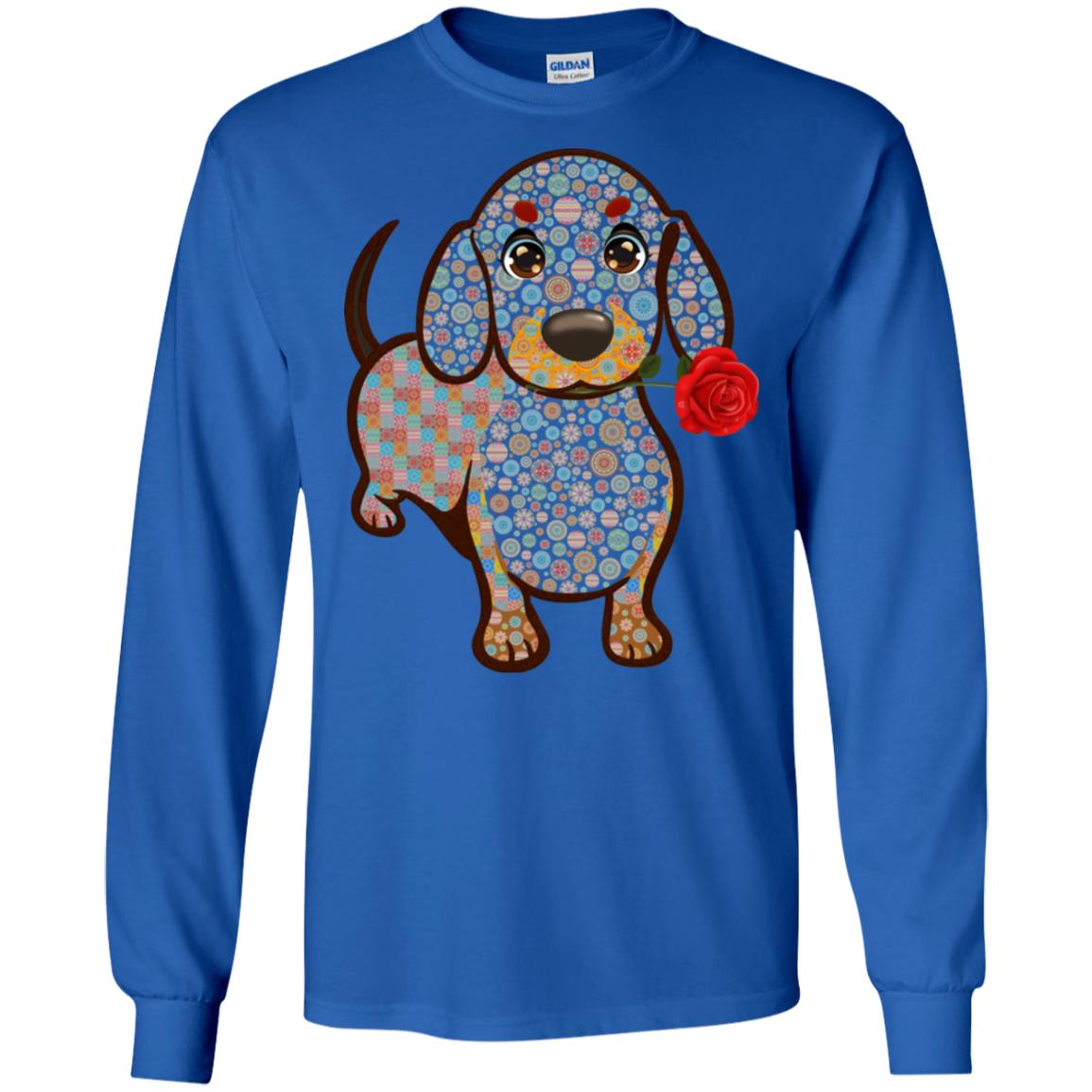 Dachshund Quilts Idea Gift Shirt For Mens Womens Royal