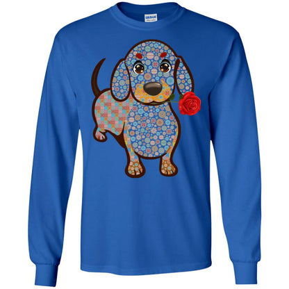 Dachshund Quilts Idea Gift Shirt For Mens Womens Royal