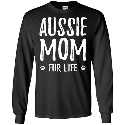 Aussie Mom Fur Life T-shirt Black