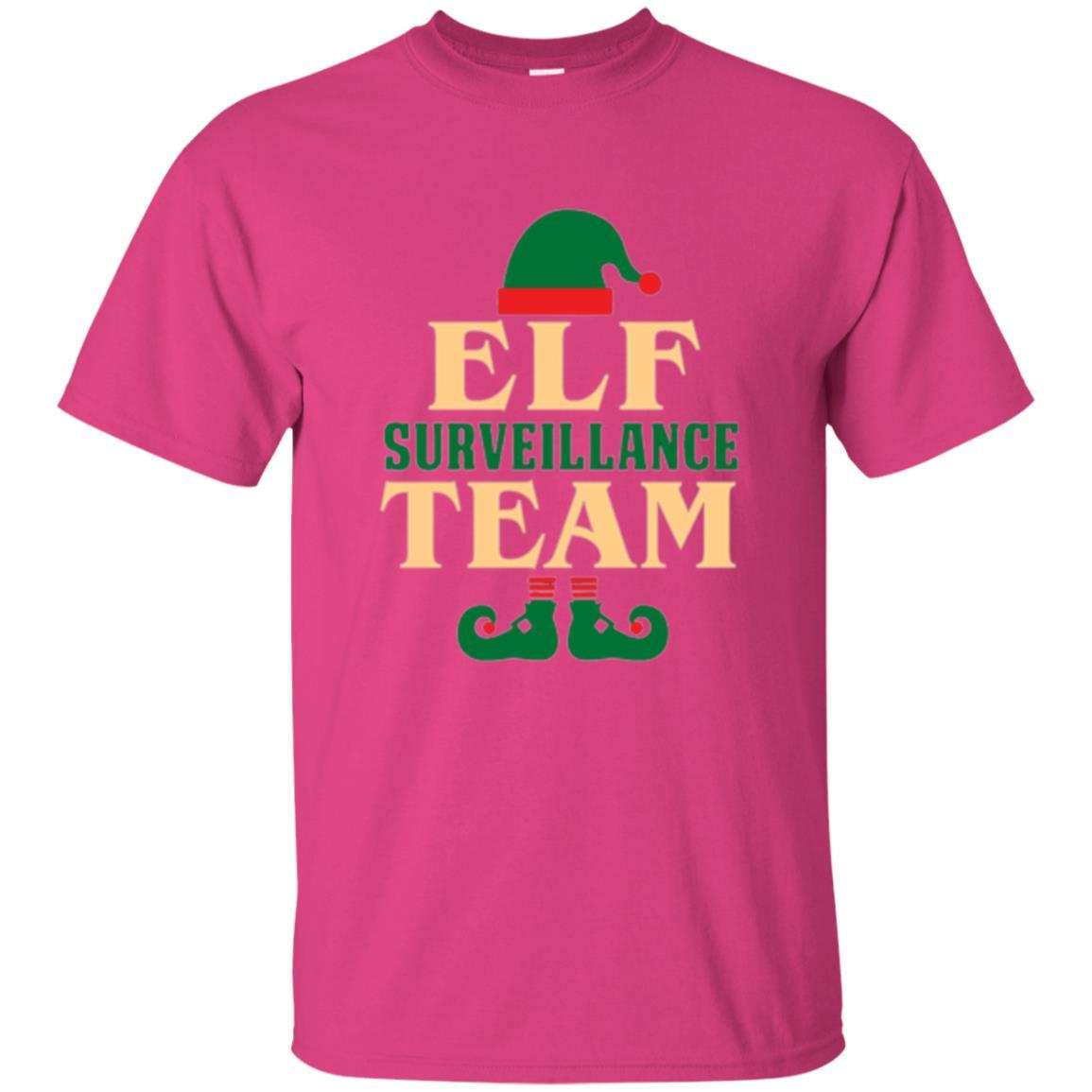 Christmas T-shirt Elf Surveillance Team T-shirt Heliconia