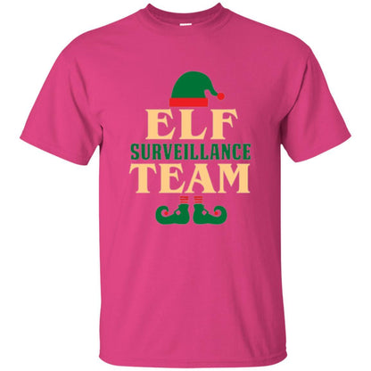 Christmas T-shirt Elf Surveillance Team T-shirt Heliconia