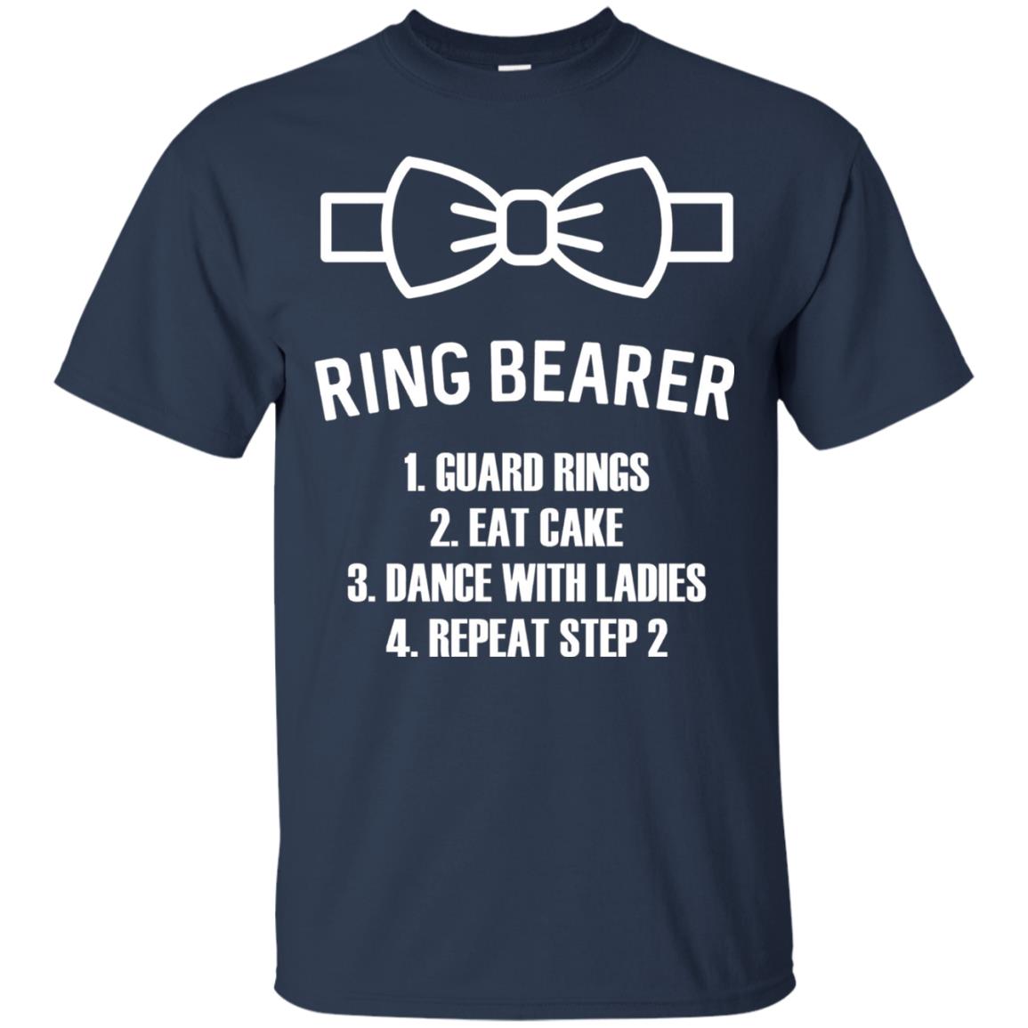 Kids Ring Bearer T-shirt Boys Wedding Shirt Navy