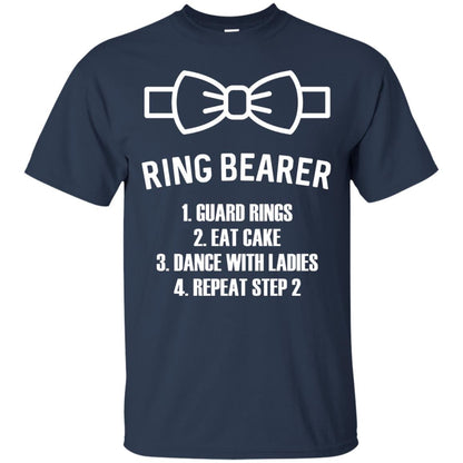 Kids Ring Bearer T-shirt Boys Wedding Shirt Navy