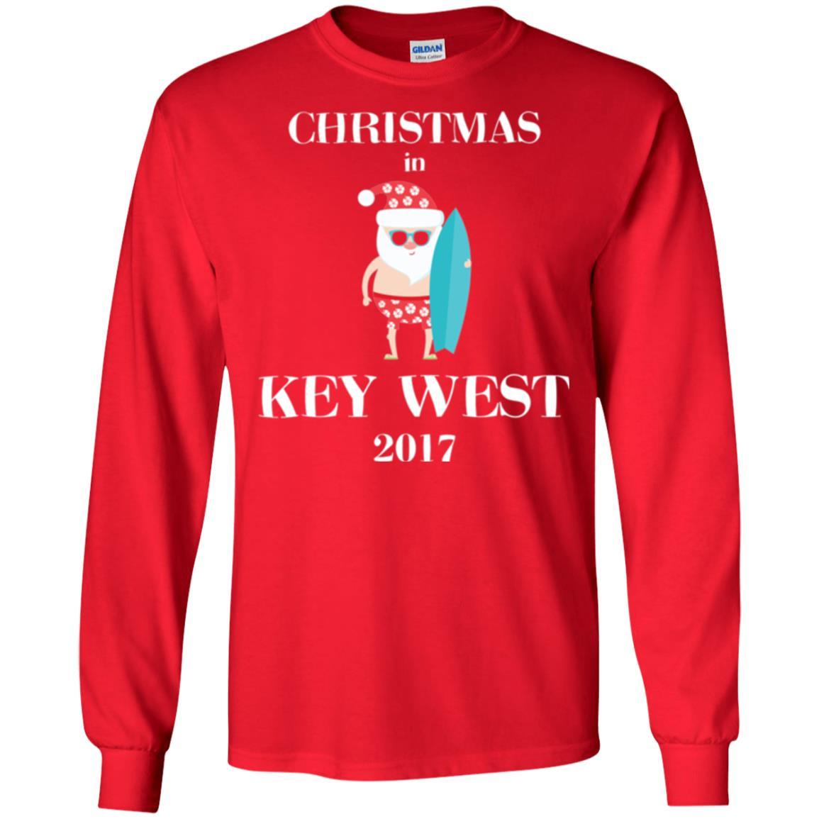 Family Vacation T-shirt Christmas In Key West 2017 Red