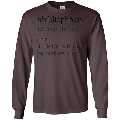 Bookworms T-shirt Abibliophobia Definition