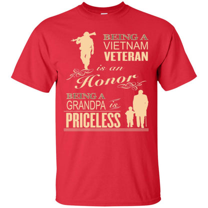 Veteran T-shirt Being A Vietnam Veteran Is An Honor Red