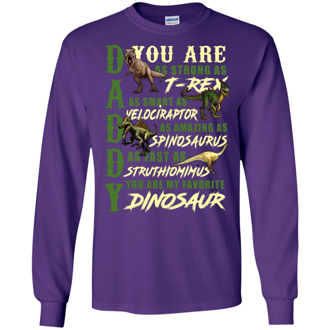 Daddy You Are My Favorite Dinosaur Shirt For Father_s Day Purple