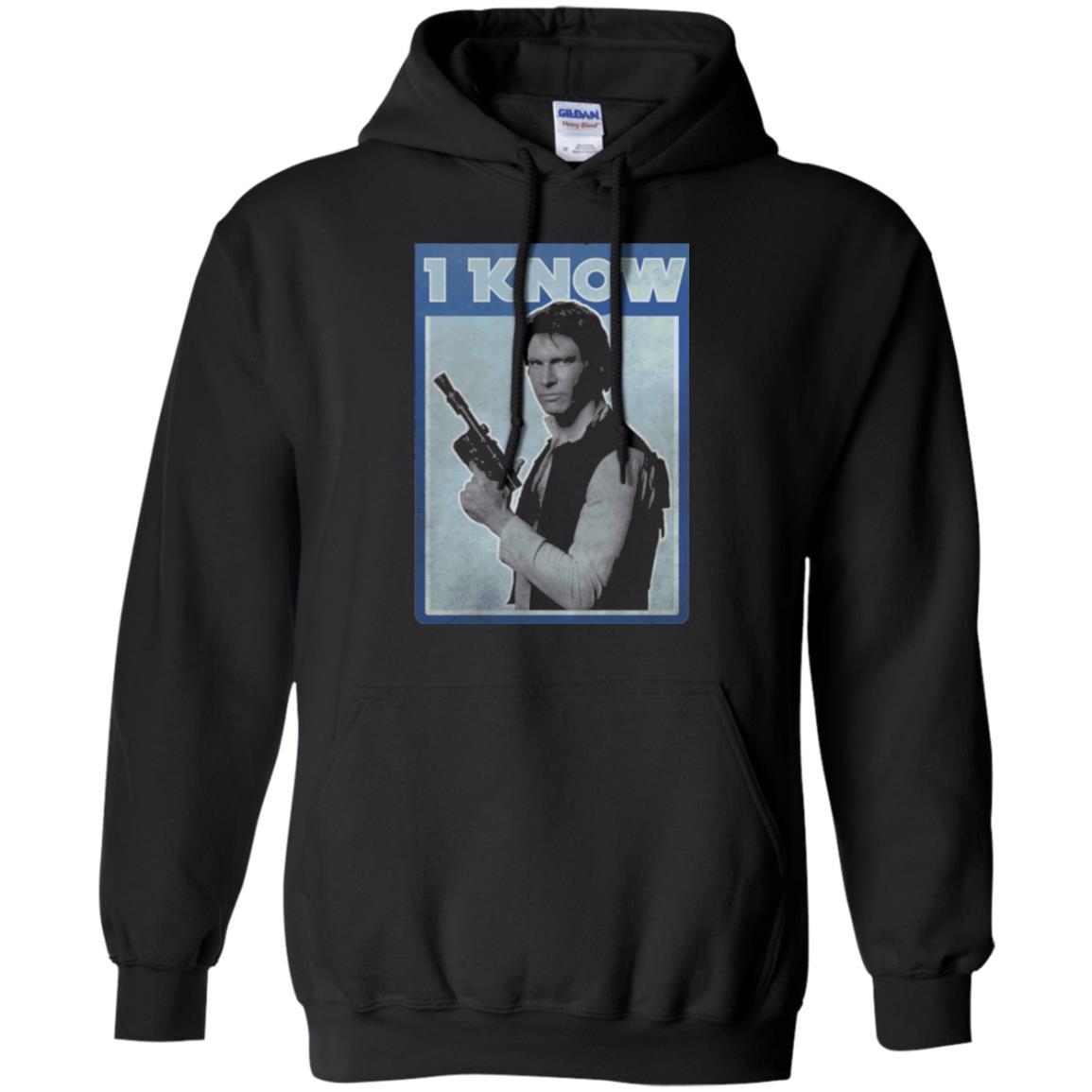 Film T-shirt Han Solo Iconic Unscripted I Know Graphic Black