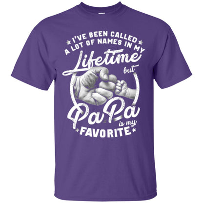 Papa T-shirt I_ve Been Called A Lot Of Names But Papa Is My Favorite Purple