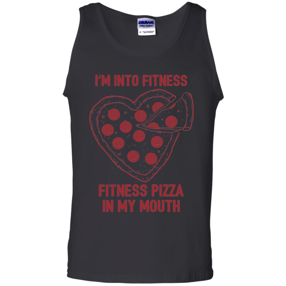 Pizza Lover T-shirt Fitness Pizza In My Mouth Black