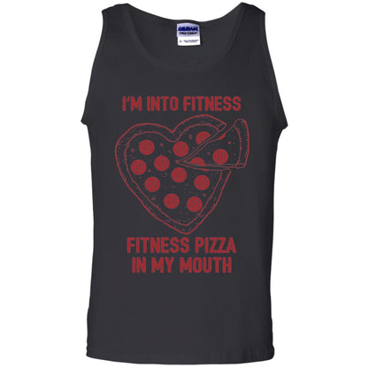 Pizza Lover T-shirt Fitness Pizza In My Mouth Black