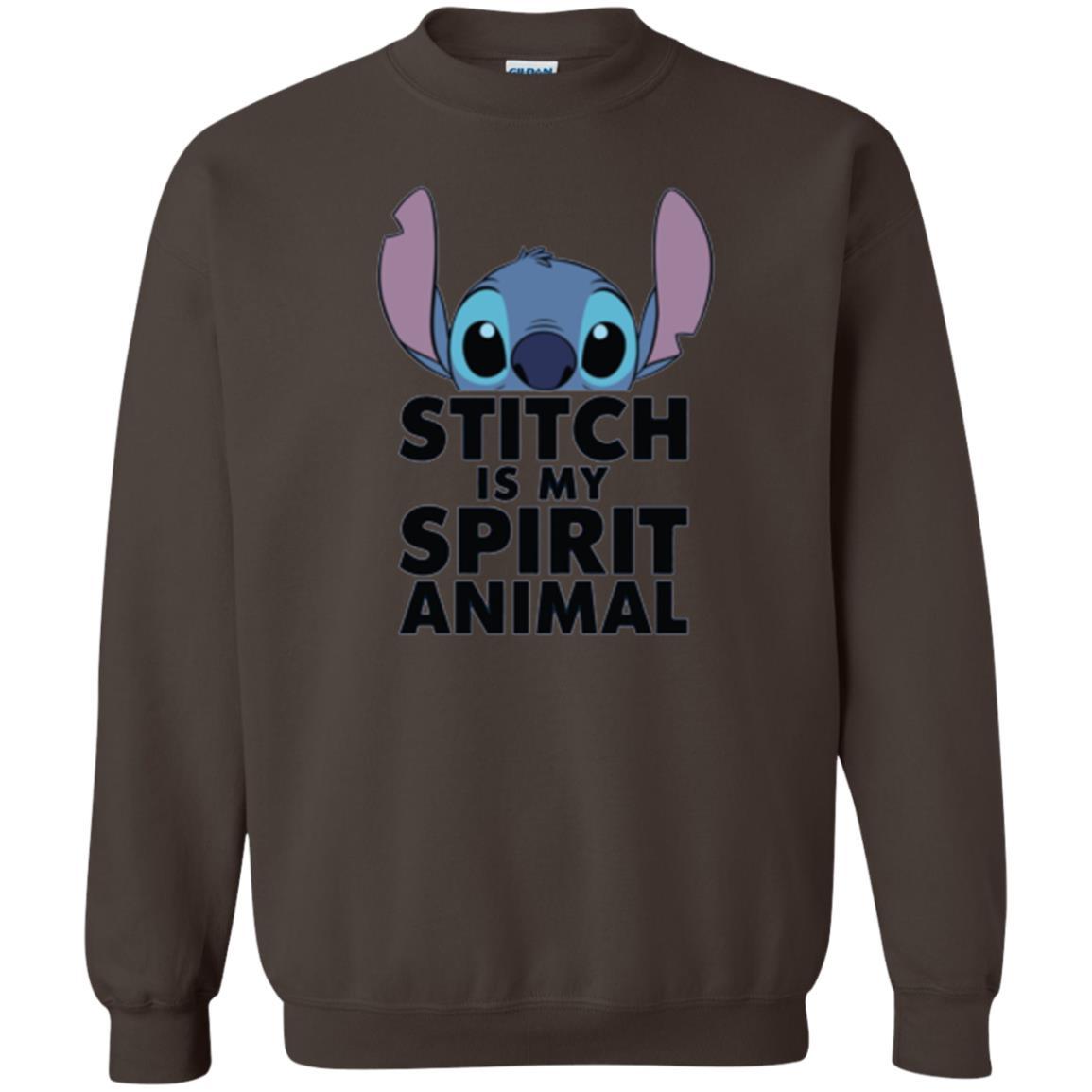 Disney Stitch Is My Spirit Animal T-shirt Dark Chocolate