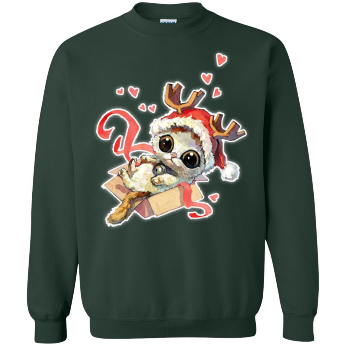 Cat Lover T-shirt Merry Christmas Forest Green